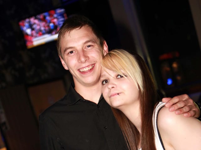 Fred and Tash in the Barbican.