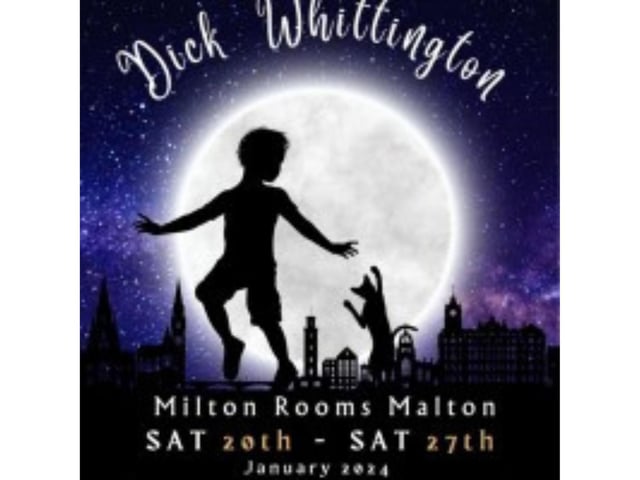 Dick Whittington is set to take place at the Milton Rooms, Malton. It will run from January 20 until January 27. Come and join Dick Whittington and his cat Tom on there adventure from London to Morocco. Guided by Fairy Bowbells will Dick overcome the Evil King Rat and seek his fortune and find love with the beautiful Alice Fitzwarren.