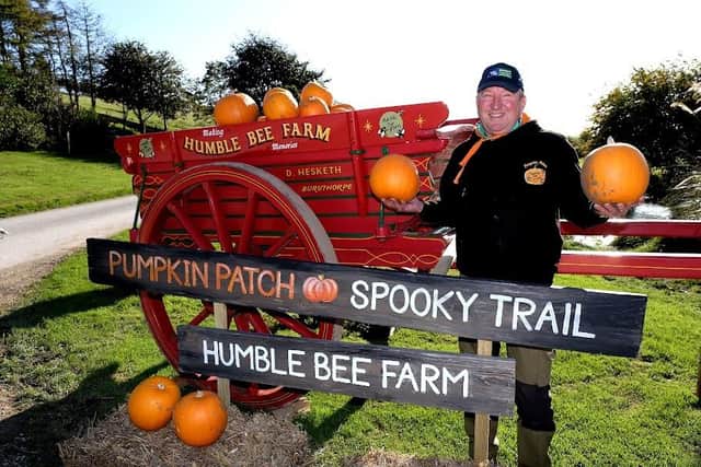 Humble Bee Farm's Percy Warters is ready for and fun-filled spooky day at last year's event.