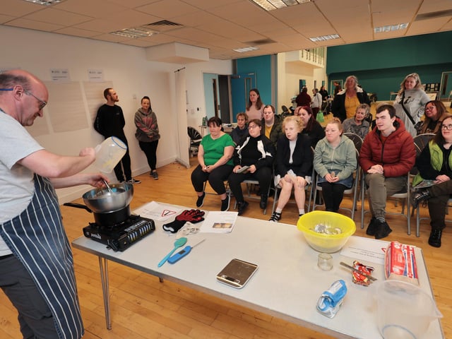 Chef Martin Helbrow during his lemon curd making demonstration