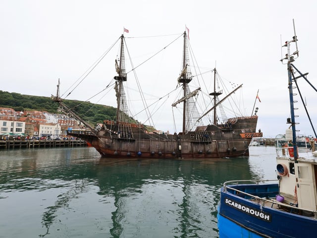 The galleon set off from Whitby around 10.30am