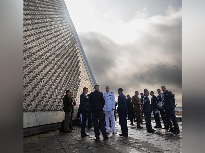 VIP party at the base of one of the SSPAR’s three faces.