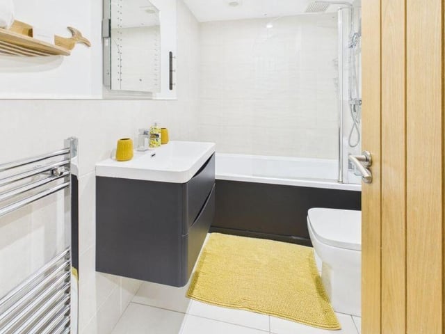 One of three modern and stylish bathrooms.