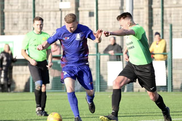 Brid Rovers Millau on the attack against Cliffe FC in the cup clash.