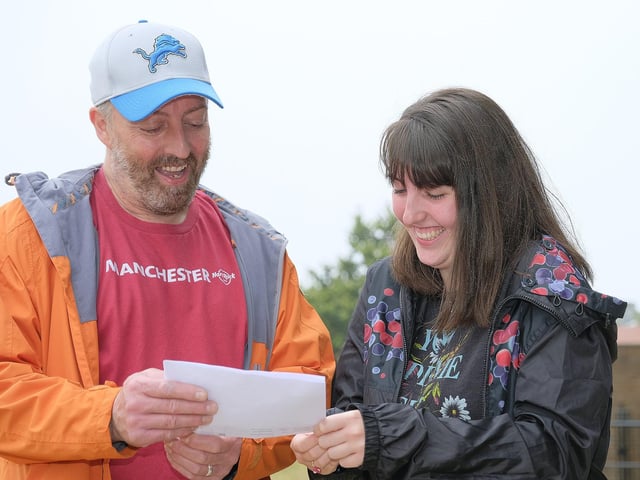 Kev Hyem congratulates daughter Caitlin in 2020.