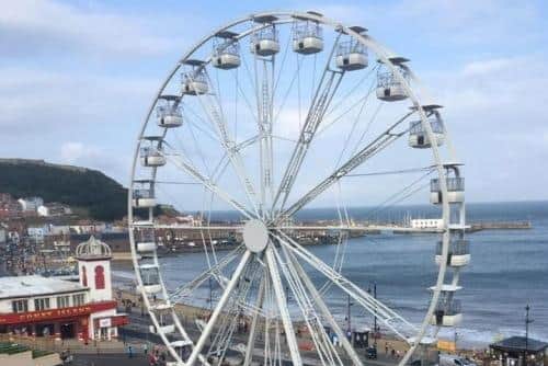 Ferris wheel in Scarborough at site of the former Futurist Theatre. Courtesy Observation Wheel UK.