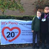 Ian Conlan, 20s Plenty lead campaigner and Mandy Carpenter, Active Travel lead at Malton Primary school and town councillor.