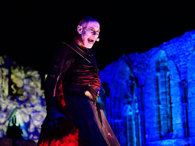 Re-enactment group, Rusticus, perform interactive performances against the spectacular backdrop. Picture: Richard Ponter
