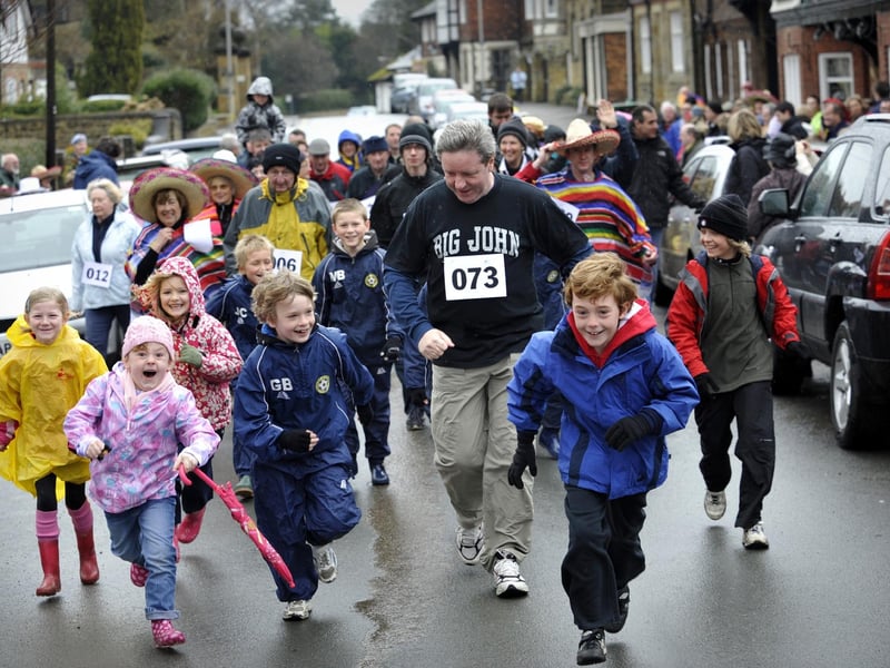 Scalby Juniors footballers make the running at their walk start