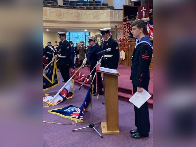 The service at Queen Street Methodist Church.