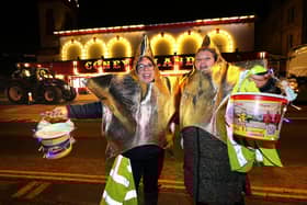 The Christmas Tractor Run on South Bay. Pictured are volunteers raising money for the Air Ambulance