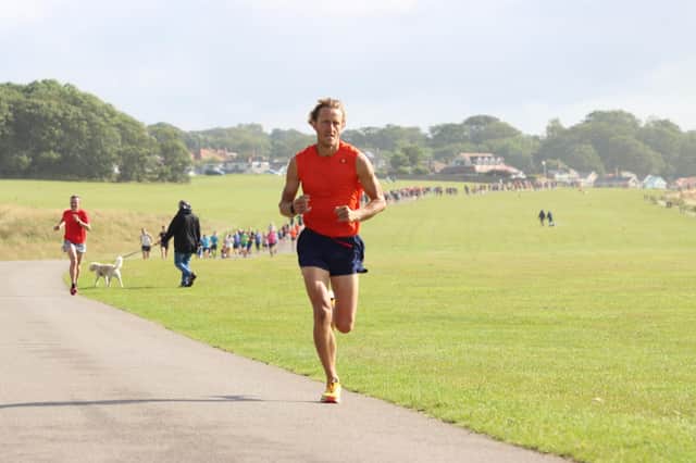 The early pacesetter at Saturday morning's Sewerby Parkrun. PHOTOS BY TCF PHOTOGRAPHT