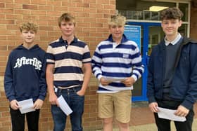 Caedmon College GCSE students Wilbur Cooke, Huw Prust, Joseph Kelly and Jack Spark.