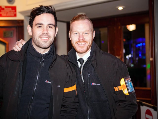 Ste & Ant on the doors at Quids Inn.