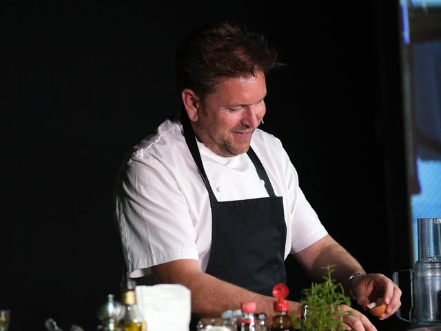 Chef James Martin during his food demo