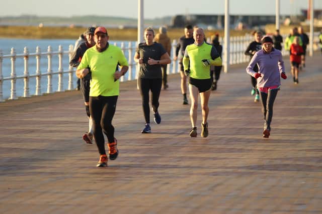 Action from the alternative route New Year's Day parkrun at Bridlington seafront. PHOTO BY TCF PHOTOGRAPHY