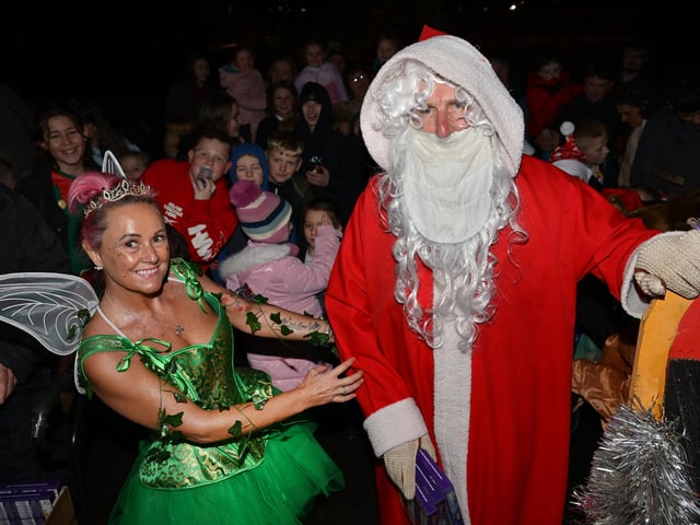 Santa arrives. All photos by Richard Ponter