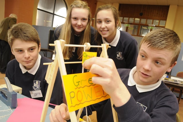 Rotary Science and technology fair - Anna Sweeney, Ella Smith, Elliot Metcalf and Duncan Jackson from Eskdale School 
w130923a