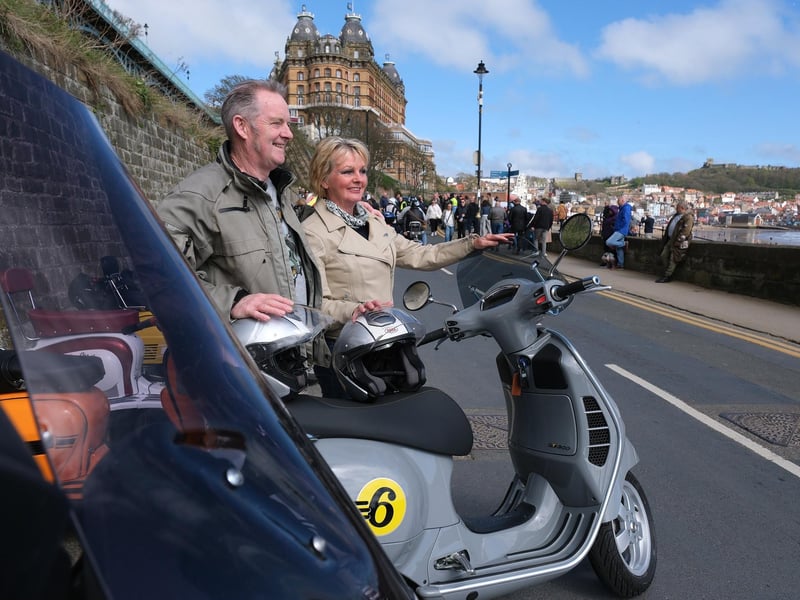 Just arrived Dougie and Eileen Murphy take in the view.