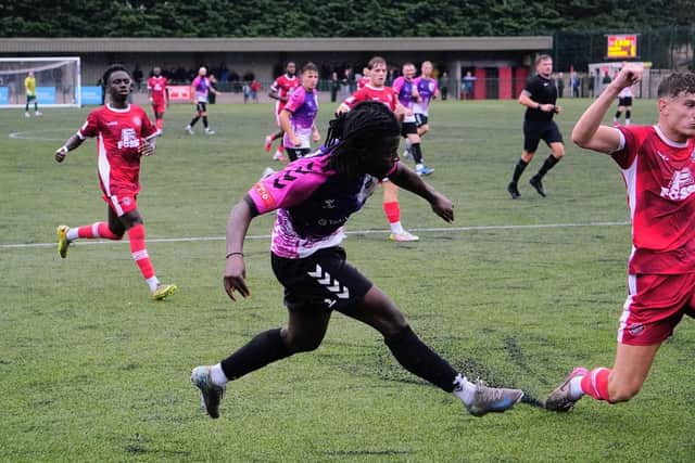 Joey Phuthi helped set up three of Whitby's 6-3 win at Quorn. Photo by Owen Cox