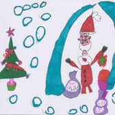 Whitby Christmas card 2022 winner, by Alya Stamp, 6, of East Whitby Academy.