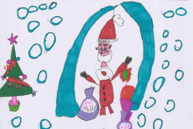 Whitby Christmas card 2022 winner, by Alya Stamp, 6, of East Whitby Academy.