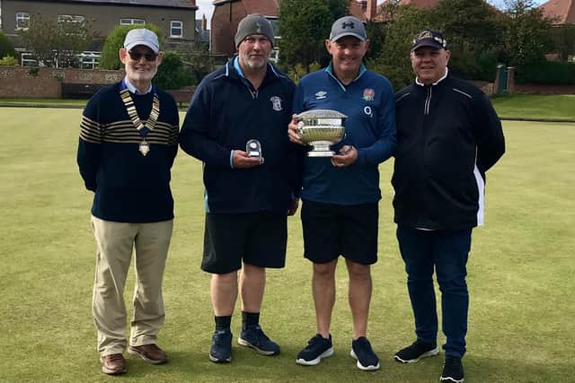 From left, Ed McCormack, Kevin Gates, Andy Deighton and Emmo Emmerson