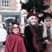 Goth Weekend visitors on Whitby's east side. picture: Richard Ponter