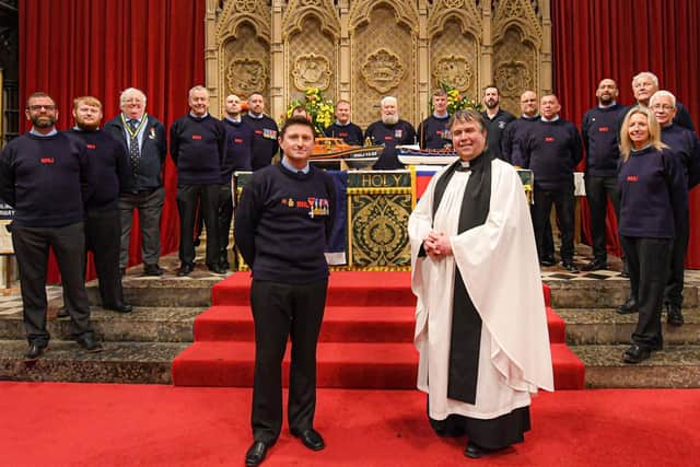Bridlington RNLI volunteers at the Great Gale Service. Photo: RNLI/Mike Milner