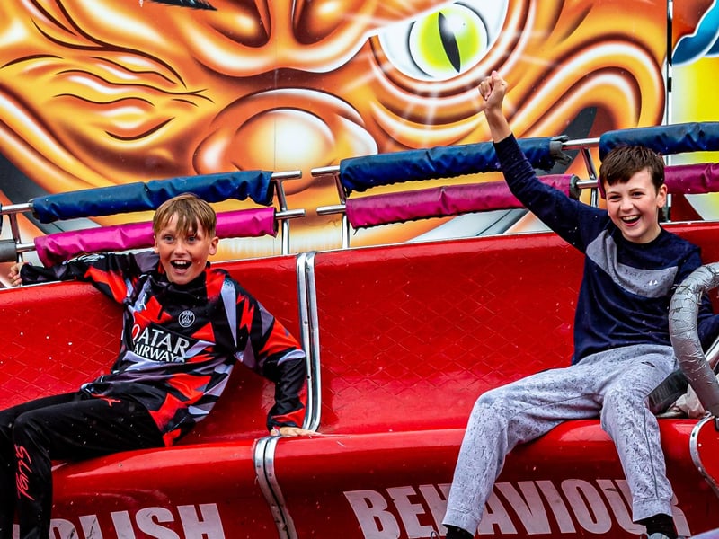 Fairground fun on the Monday.
picture: Brian Murfield