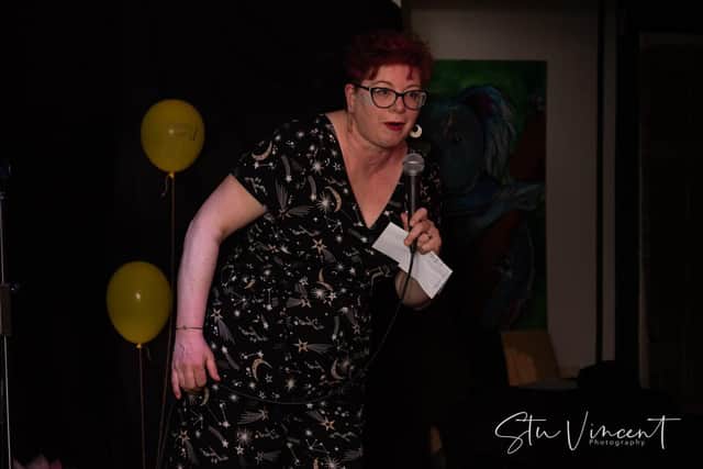 Jen Strike on stage
