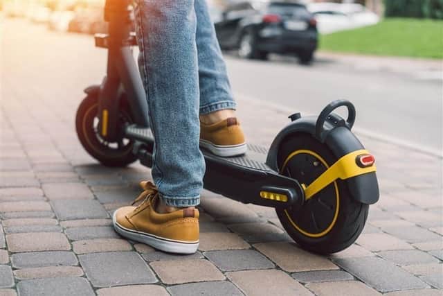 E-scooters are banned from trains.