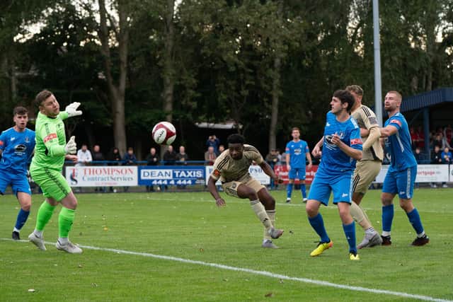 Scarborough Athletic drew 1-1 on the road at Dunston in the FA Cup on Saturday September 14 2024. PHOTOS VBY WANDERING PHOTOGRAPHY