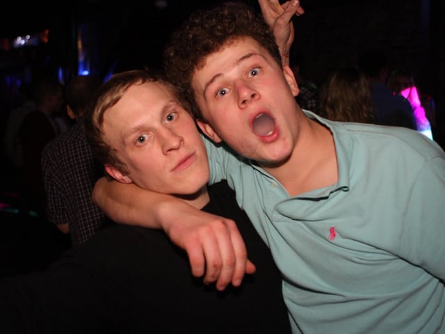 Paul and Jake in Blue Lounge.