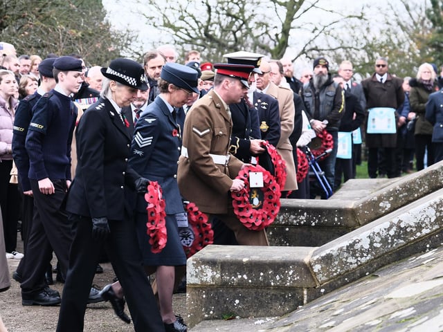 Laying the wreaths