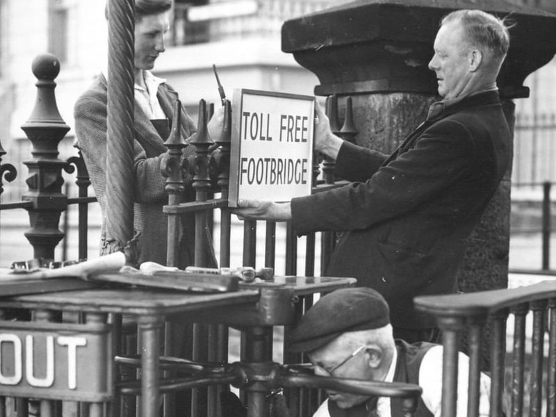 The Spa Bridge becomes free after 124 years in 1951.