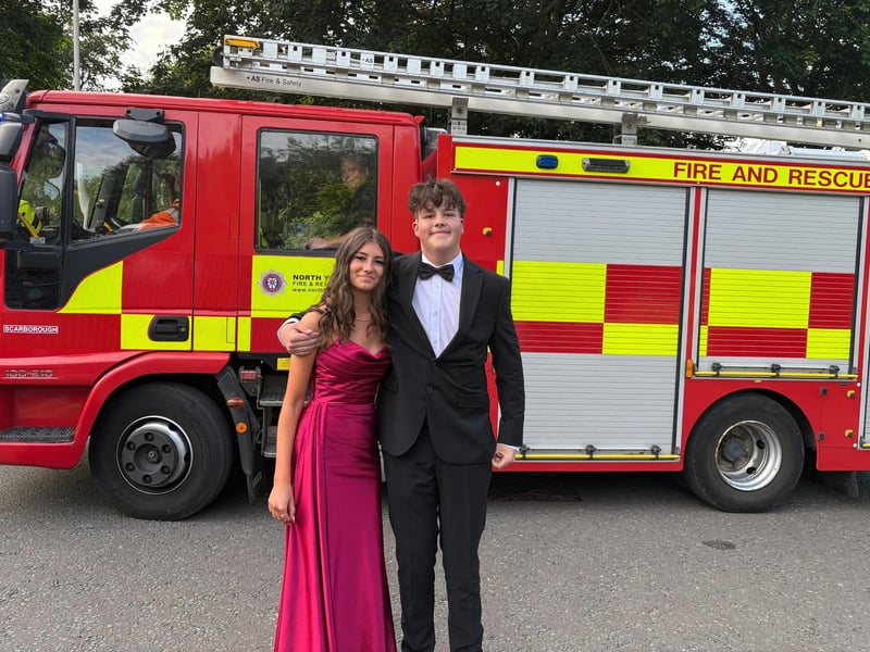 As always, there were some magnificent vehicles transporting students to the prom- including a fire engine!
