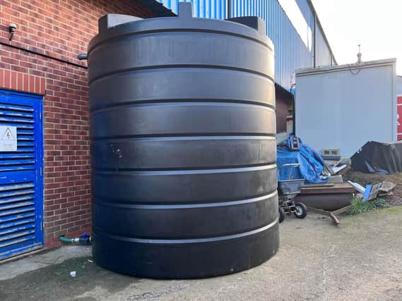 The new water tank at the Turnbull Ground