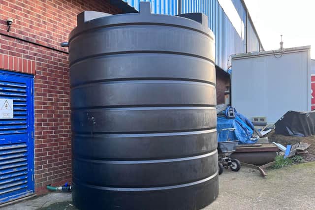 The new water tank at the Turnbull Ground