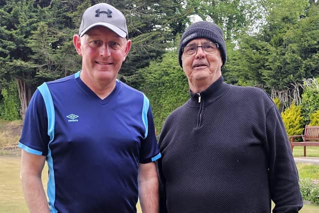Runner-up Andy Deighton, left, and winner Stuart Thompson, at the Westgate Merit.