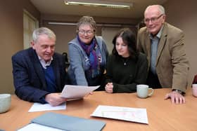 Eastfield Legacy Link - MP Sir Robert Goodwill meets Secretary of the Residents' Association Carol Smith with Azara Chittock and Treasurer Jim Bullock.
picture: Richard Ponter.