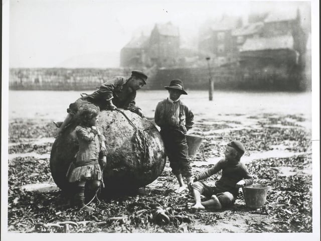 The Mudlarks', Children playing in the mud at Tate Hill Sands, Whitby, England, 1880s.
Photo by Frank Meadow Sutcliffe. (Photo by Hulton Archive/Getty Images)