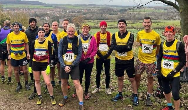Scarborough AC runners line up at the Guisborough Moors Fell Race