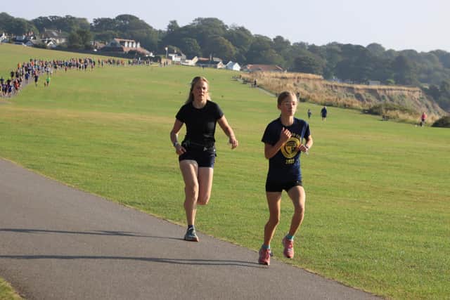 Rising star Oceane Price in action at Sewerby on Saturday morning.