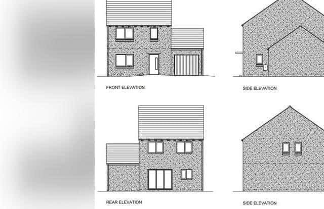 Sketch of how the Green Lane homes will look.