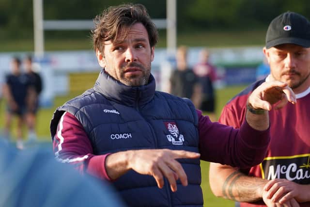 Scarborough RUFC's new Head Coach Ben Foden visits Silver Royd for the first time and takes a training session. Photo by Charlie Hopper