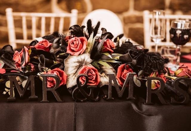 A cute touch with the Mr and Mrs.
