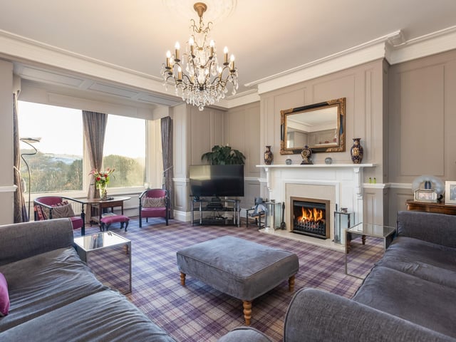 Bright and spacious reception rooms showcase period features.