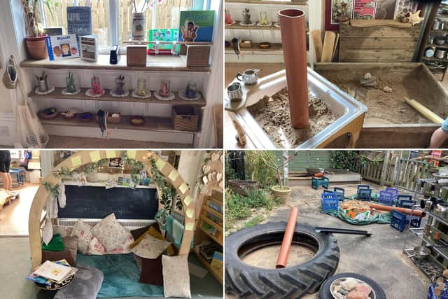 The nursery has created a variety of fun educational and playful zones for children to learn and have fun.