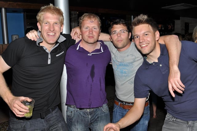 Andrew, Mick, Nick and David party away!